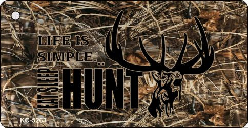 Eat Sleep Hunt Novelty Aluminum Key Chain KC-5263