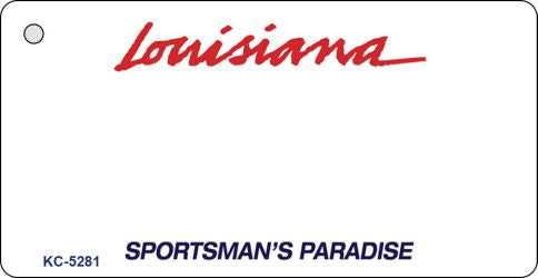 Louisiana State Blank Novelty Metal Key Chain KC-5281