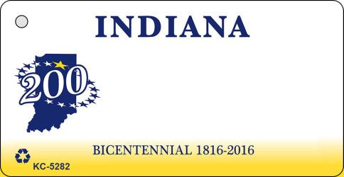 Indiana State Blank Novelty Metal Key Chain KC-5282