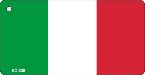 Italy Flag Novelty Aluminum Key Chain KC-529