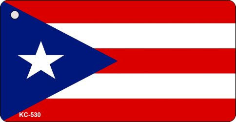 Puerto Rico Flag Novelty Aluminum Key Chain KC-530