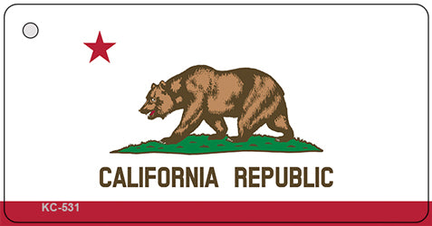 California State Flag Novelty Aluminum Key Chain KC-531