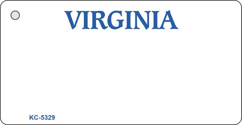 Virginia State Blank Novelty Metal Key Chain KC-5329