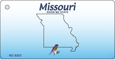 Missouri State Blank Novelty Metal Key Chain KC-5331