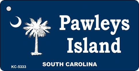 Pawleys Island Blue Novelty Aluminum Key Chain KC-5333