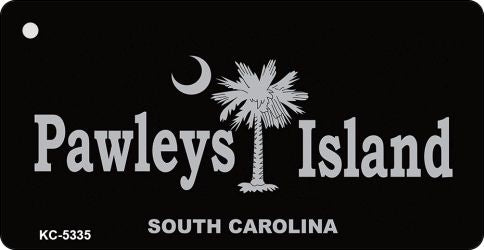 Pawleys Island Black Novelty Aluminum Key Chain KC-5335