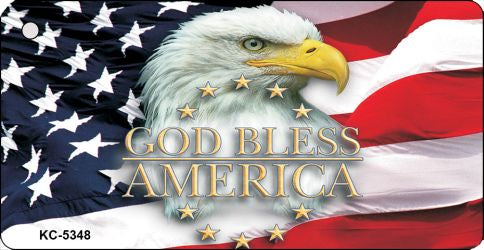 God Bless America Novelty Aluminum Key Chain KC-5348