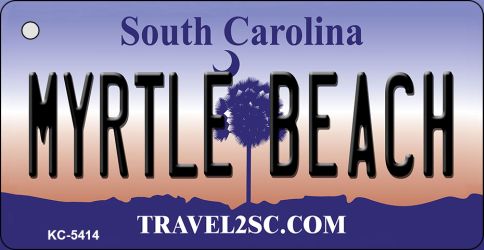 Myrtle Beach South Carolina License Plate Tag Key Chain KC-5414