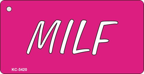MILF Pink Novelty Aluminum Key Chain KC-5420