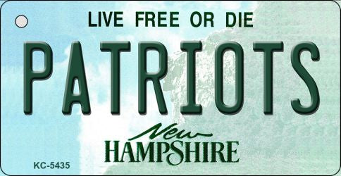 Patriots New Hampshire State License Plate Tag Key Chain KC-5435