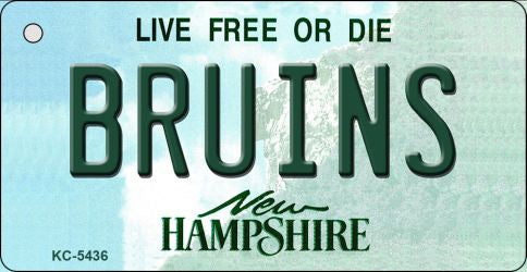 Bruins New Hampshire State License Plate Tag Key Chain KC-5436