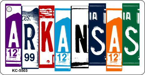 Arkansas License Plate Tag Art Metal Novelty Aluminum Key Chain KC-5503