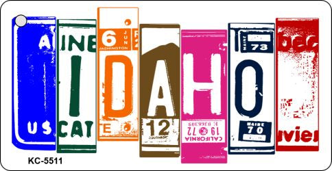 Idaho License Plate Tag Art Metal Novelty Aluminum Key Chain KC-5511