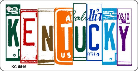Kentucky License Plate Tag Art Metal Novelty Aluminum Key Chain KC-5516