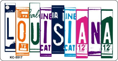 Louisiana License Plate Tag Art Metal Novelty Aluminum Key Chain KC-5517