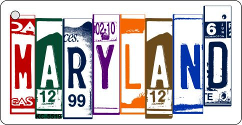 Maryland License Plate Tag Art Metal Novelty Aluminum Key Chain KC-5519