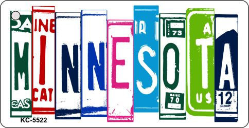 Minnesota License Plate Tag Art Metal Novelty Aluminum Key Chain KC-5522