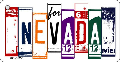 Nevada License Plate Tag Art Metal Novelty Aluminum Key Chain KC-5527