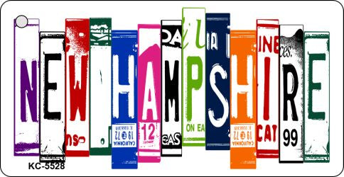 New Hampshire License Plate Tag Art Metal Novelty Aluminum Key Chain KC-5528