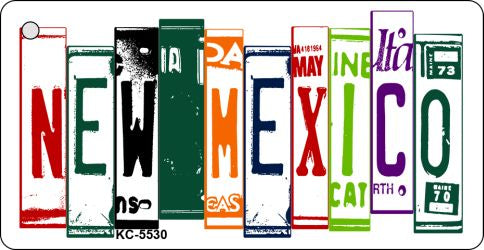 New Mexico License Plate Tag Art Metal Novelty Aluminum Key Chain KC-5530