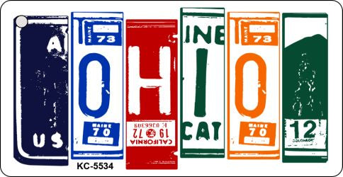 Ohio License Plate Tag Art Metal Novelty Aluminum Key Chain KC-5534