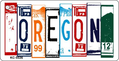 Oregon License Plate Tag Art Metal Novelty Aluminum Key Chain KC-5536