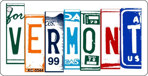 Vermont License Plate Tag Art Metal Novelty Aluminum Key Chain KC-5544