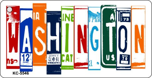 Washington License Plate Tag Art Metal Novelty Aluminum Key Chain KC-5546