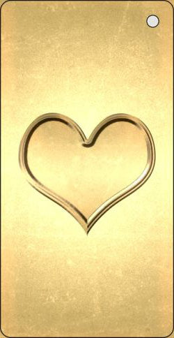 Gold Heart Novelty Metal Key Chain KC-5705