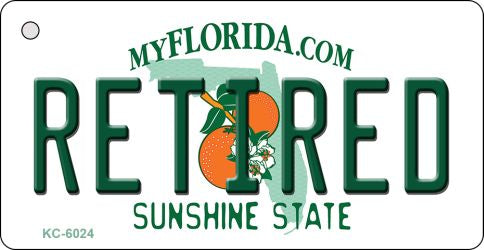 Retired Florida State License Plate Tag Key Chain KC-6024