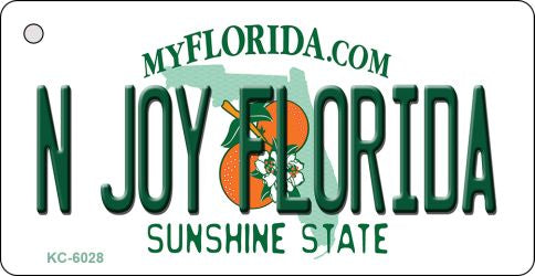 N Joy Florida State License Plate Tag Key Chain KC-6028