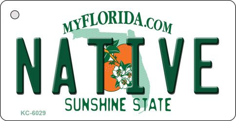 Native Florida State License Plate Tag Key Chain KC-6029
