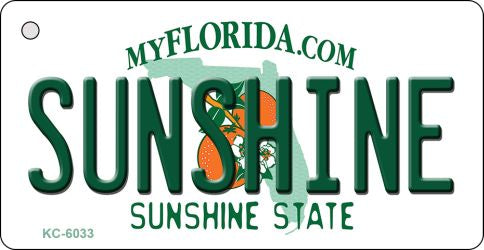 Sunshine Florida State License Plate Tag Key Chain KC-6033