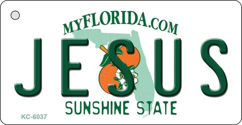 Jesus Florida State License Plate Tag Key Chain KC-6037