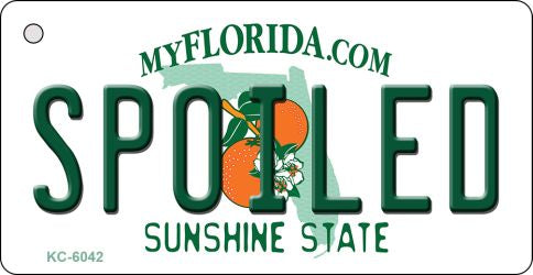 Spoiled Florida State License Plate Tag Key Chain KC-6042