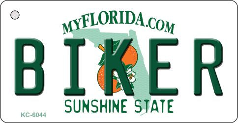 Biker Florida State License Plate Tag Key Chain KC-6044