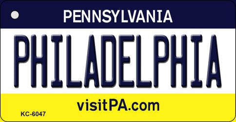 Philadelphia Pennsylvania State License Plate Tag Key Chain KC-6047