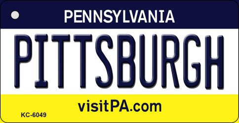 Pittsburgh Pennsylvania State License Plate Tag Key Chain KC-6049
