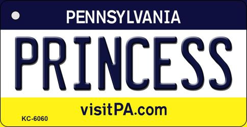 Princess Pennsylvania State License Plate Tag Key Chain KC-6060