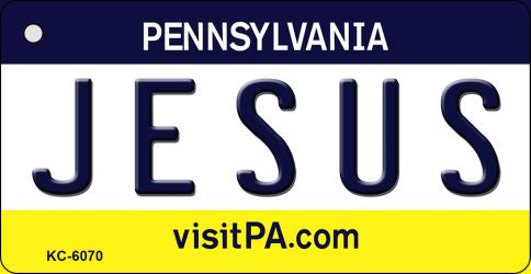 Jesus Pennsylvania State License Plate Tag Key Chain KC-6070