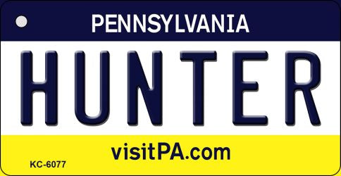 Hunter Pennsylvania State License Plate Tag Key Chain KC-6077