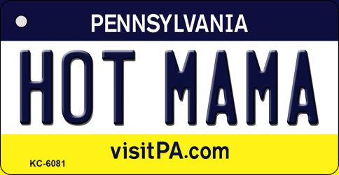 Hot Mama Pennsylvania State License Plate Tag Key Chain KC-6081