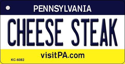 Cheese Steak Pennsylvania State License Plate Tag Key Chain KC-6082