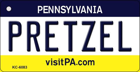 Pretzel Pennsylvania State License Plate Tag Key Chain KC-6083