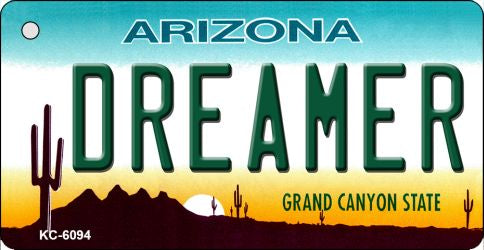 Dreamer Arizona State License Plate Tag Key Chain KC-6094
