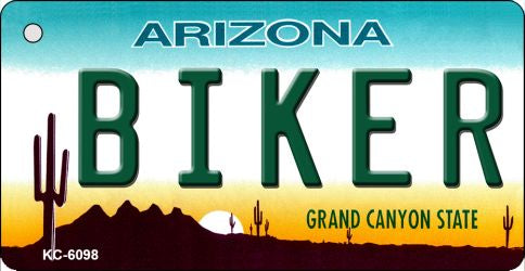 Biker Arizona State License Plate Tag Key Chain KC-6098