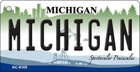 Michigan State License Plate Tag Novelty Key Chain KC-6105