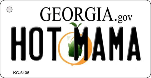 Hot Mama Georgia State License Plate Tag Novelty Key Chain KC-6135