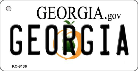 Georgia State License Plate Tag Novelty Key Chain KC-6136