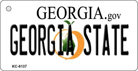 Georgia State University License Plate Tag Novelty Key Chain KC-6137